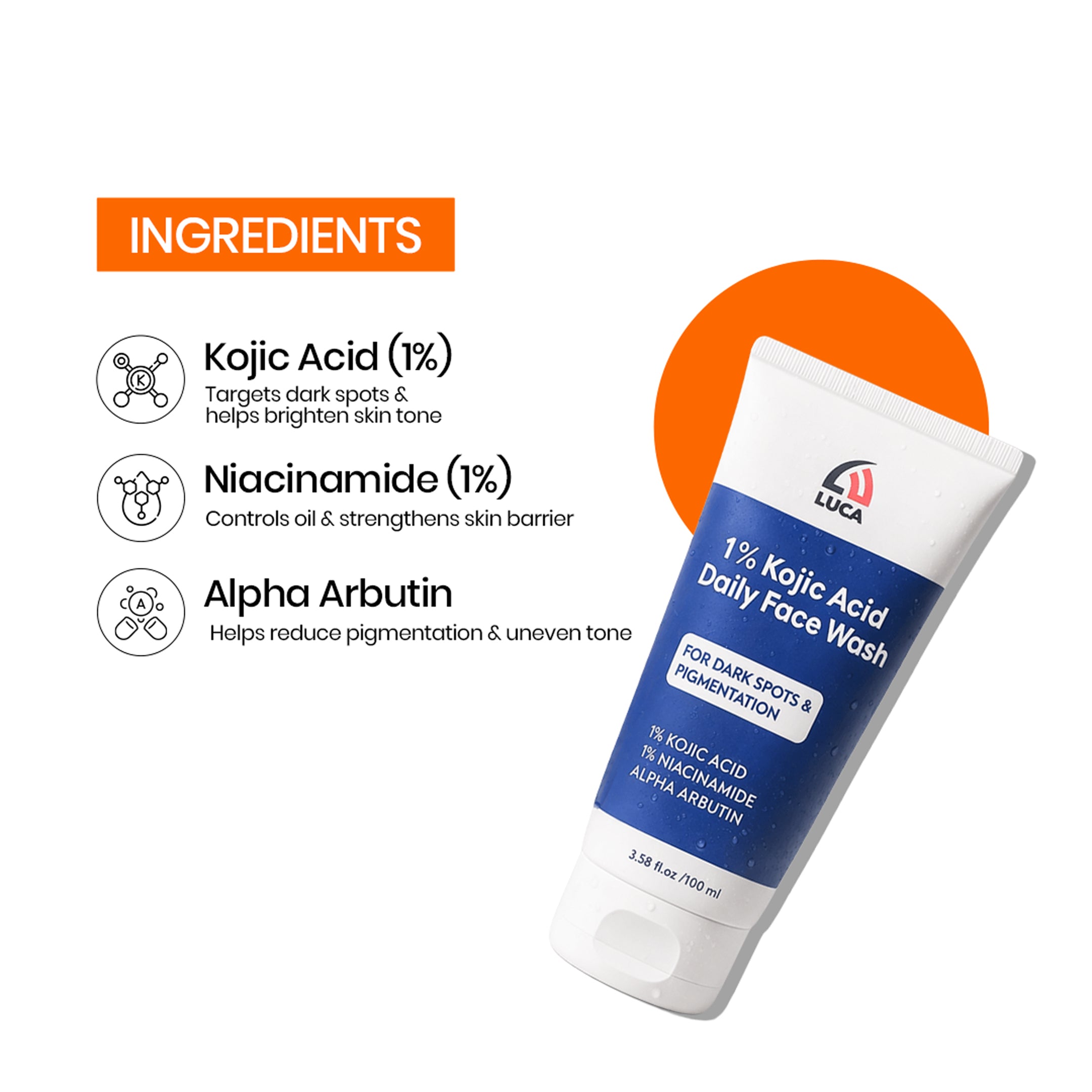 LUCA Kojic Acid Daily Face Wash